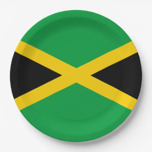 Jamaican Flag Paper Plate