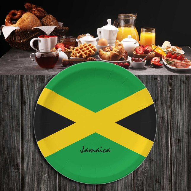 Jamaican Flag paper plates & Jamaica party /sports (Creator Uploaded)