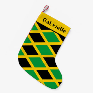 Jamaican Flag Patterned Small Christmas Stocking
