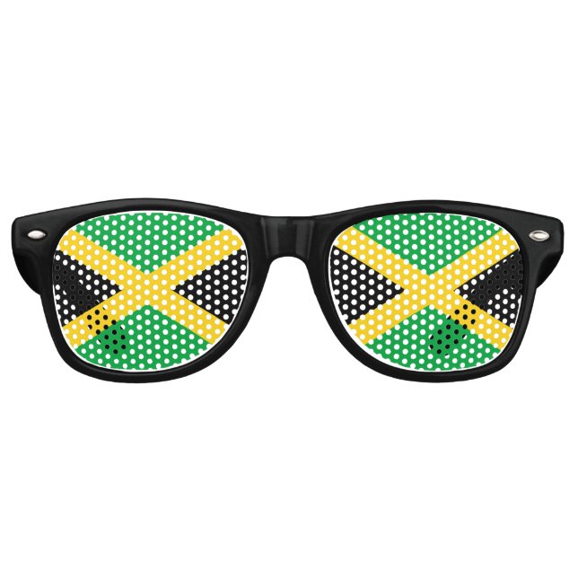 Jamaican Flag Retro Sunglasses (Front)
