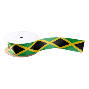 Jamaican flag ribbon satin ribbon