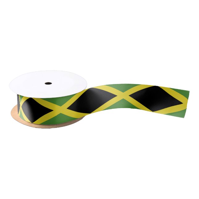 Jamaican Flag Satin Ribbon (Spool)