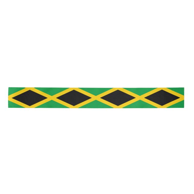 Jamaican Flag Satin Ribbon (Front)