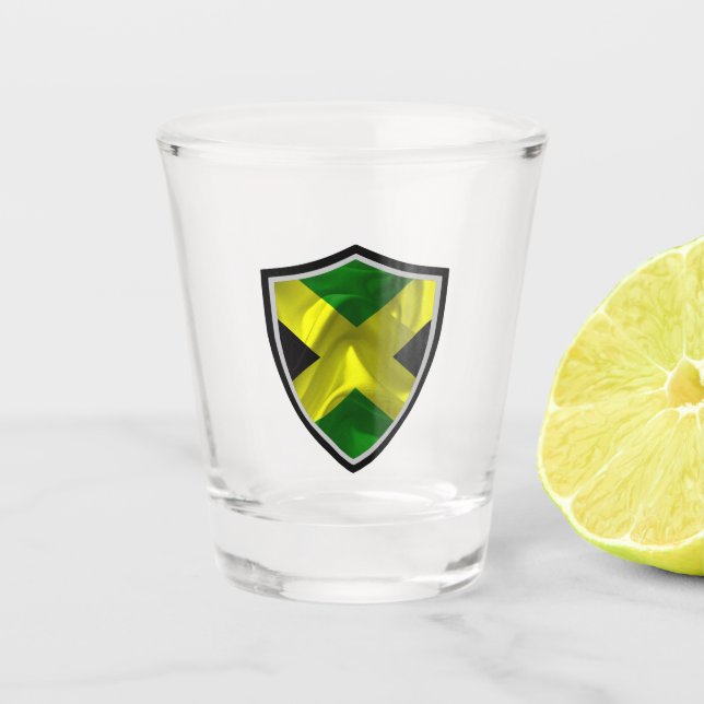 Jamaican flag shot glass (Front)