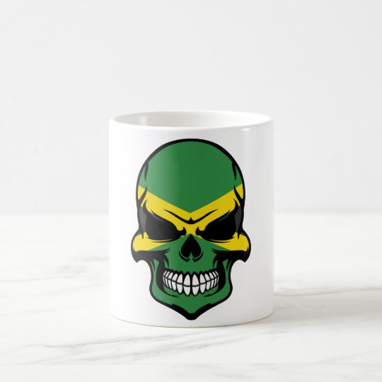 Jamaican Flag Skull Coffee Mug