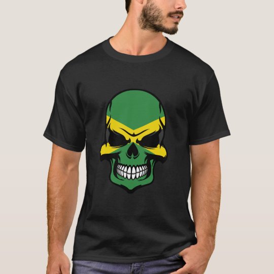Jamaican Flag Skull T-Shirt