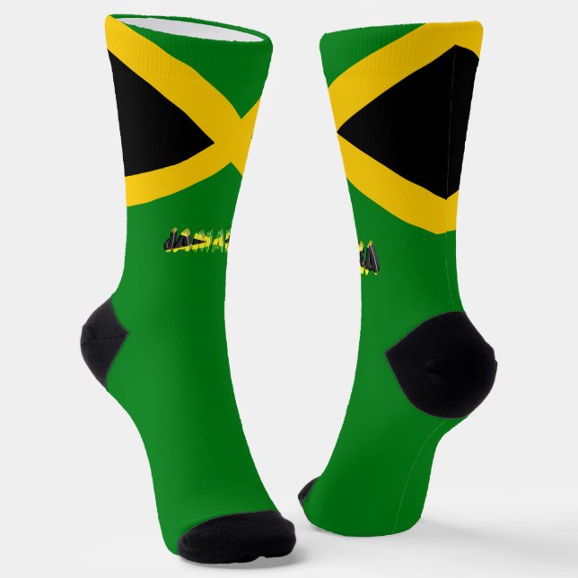 Jamaican flag socks (Angled)
