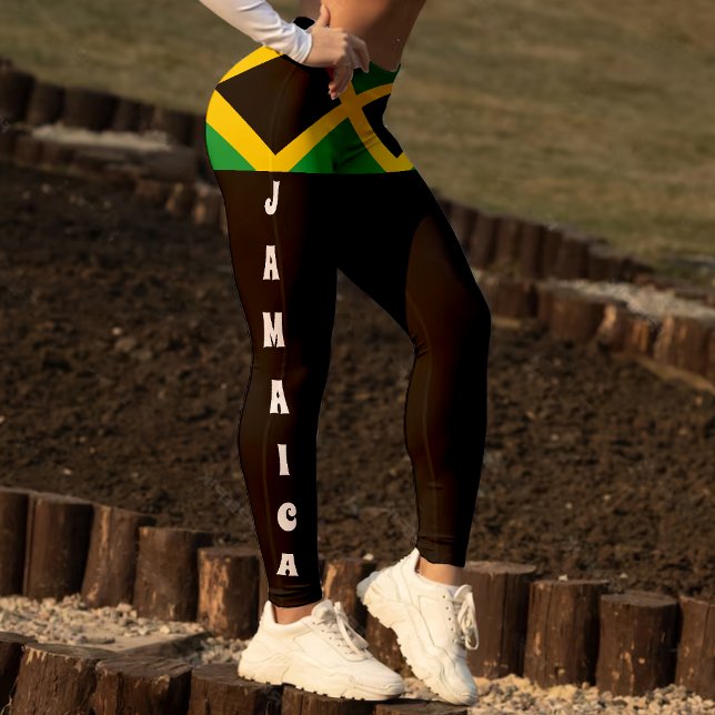 Jamaican Flag Sports Leggings (Jamaican Flag Sports Leggings)