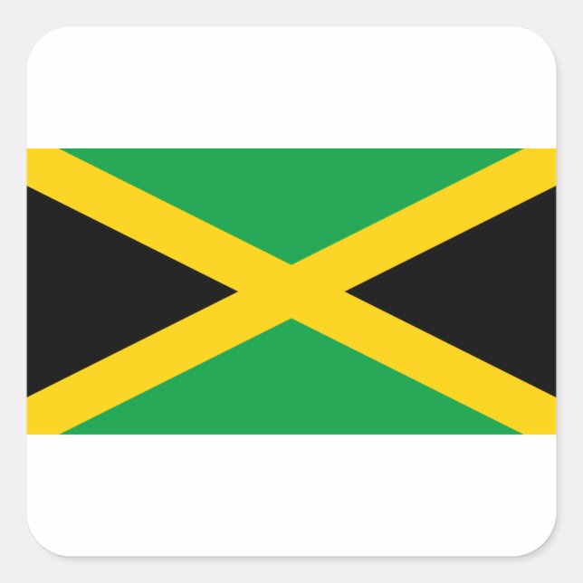 Jamaican Flag Square Sticker (Front)
