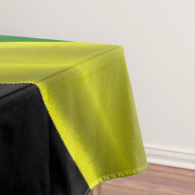 Jamaican flag tablecloth (In Situ)