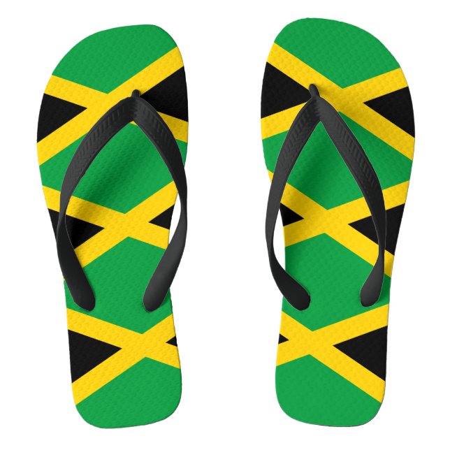 Jamaican flag thongs (Footbed)