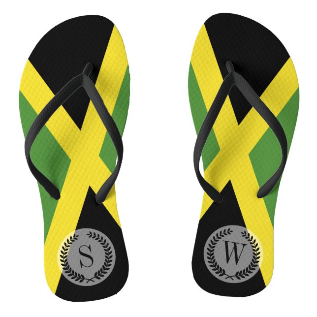 Jamaican Flag Thongs (Footbed)