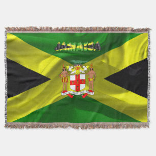 Jamaican flag throw blanket