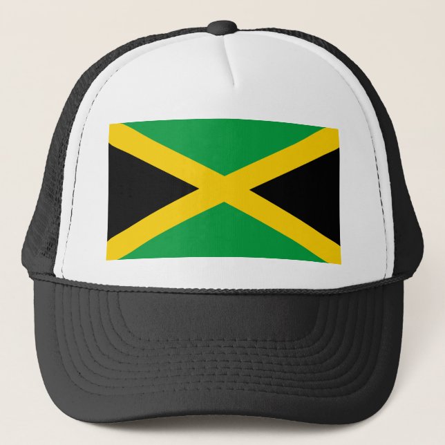 Jamaican flag trucker hat (Front)