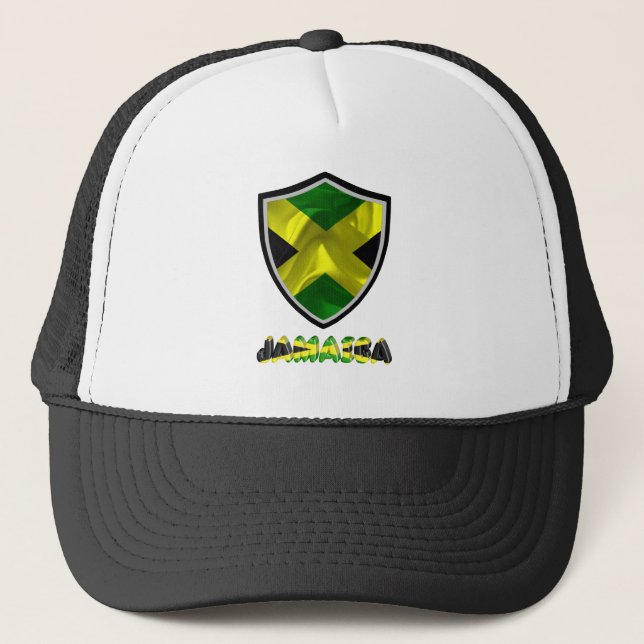 Jamaican flag trucker hat (Front)