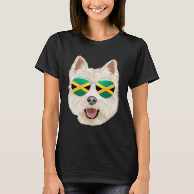 Jamaican Flag West Highland White Terrier Dog Jama T-Shirt (Front)