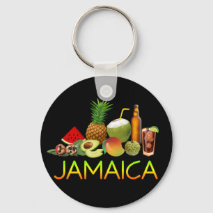 Jamaican food key ring