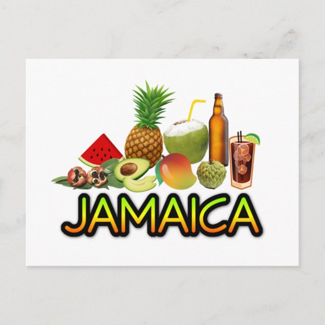 Jamaican food postcard (Front)