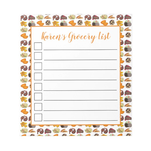 Jamaican Foods Caribbean Island Cooking Cuisine Notepad (Front)