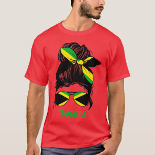 Jamaican Girl Jamaica girl Jamaica woman flag  T-Shirt