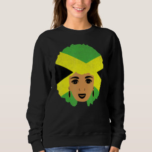 Jamaican Girl Proud Jamaica Women Vintage Jamaica  Sweatshirt
