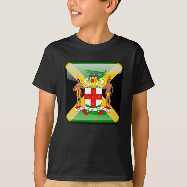 Jamaican glossy flag T-Shirt (Front)