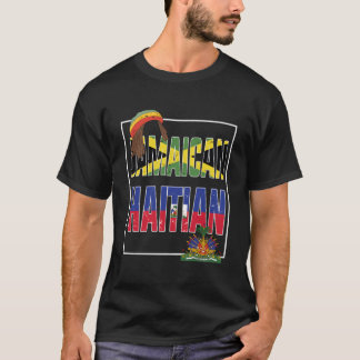 Jamaican Haitian Flag Shirt Half Jamaican Half Hai