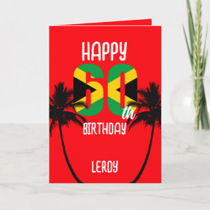 Jamaican Happy 60th Birthday Card