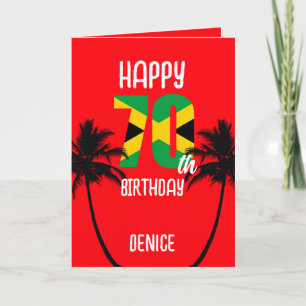 Jamaican Happy 70th Birthday Card