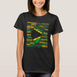 Jamaican Heart Proud Jamaica Flag Heritage Strong  T-Shirt