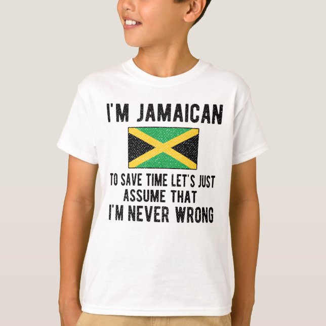 Jamaican Heritage Jamaica Roots Jamaican Flag T-Shirt (Front)