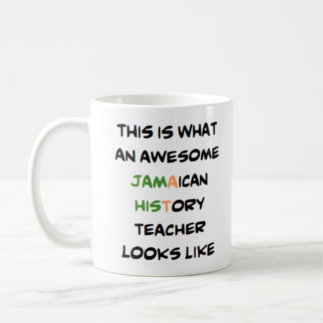 jamaican history teacher, awesome Mug (Left)