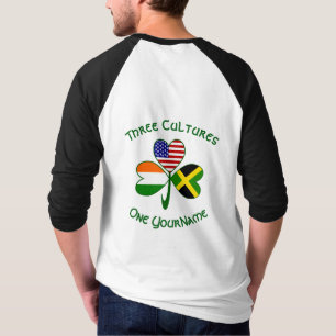 Jamaican Irish American Shamrock Flag Personalised T-Shirt