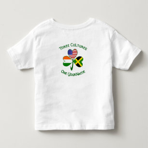 Jamaican Irish American Shamrock Flag Personalised Toddler T-Shirt