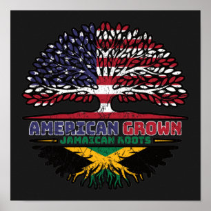 Jamaican Jamaica US American USA United States Poster