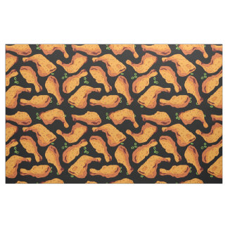 Jamaican Jerk Chicken Food Pattern Fabric