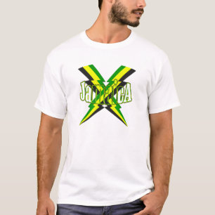 Jamaican Lightening Bolt flag of Jamaica T-Shirt