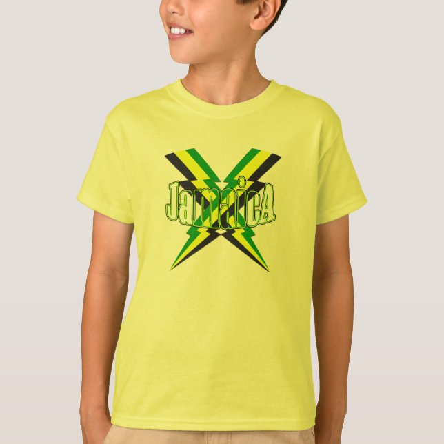 Jamaican Lightening Bolt Kids T T-Shirt (Front)