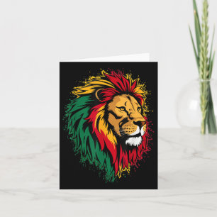 Jamaican Lion Jamaican Rasta Flag Lion Of Judah Re Card