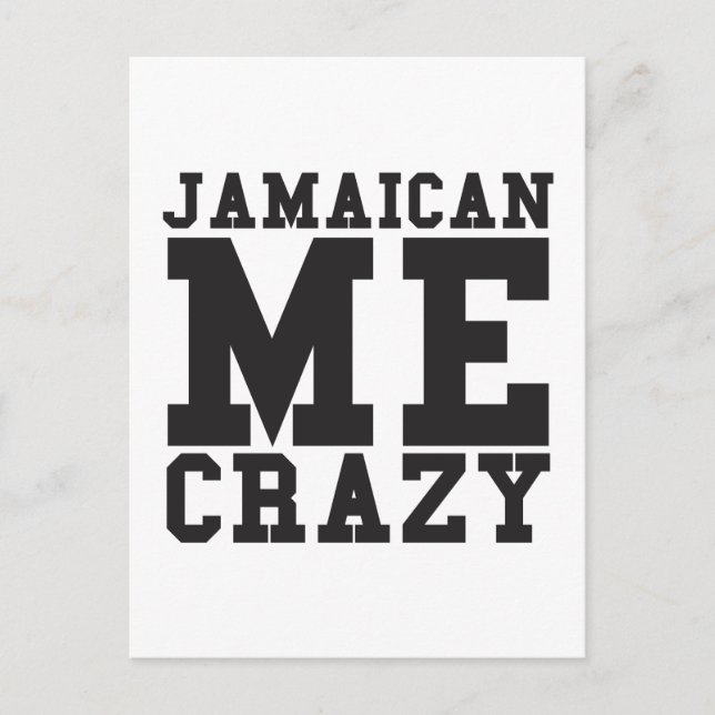 Jamaican Me Crazy Postcard (Front)