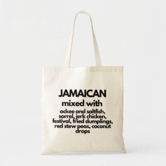Jamaican Mixed With Jamaica Food Funny Flag Tote Bag
