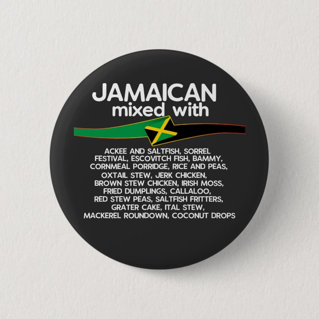 Jamaican Mixed With Jamaica Proud  6 Cm Round Badge (Front)