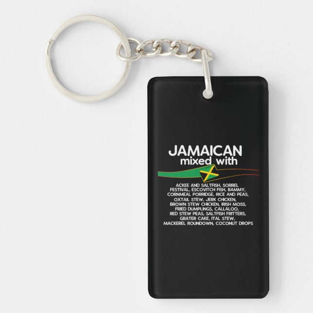 Jamaican Mixed With Jamaica Proud Group  Key Ring (Front)