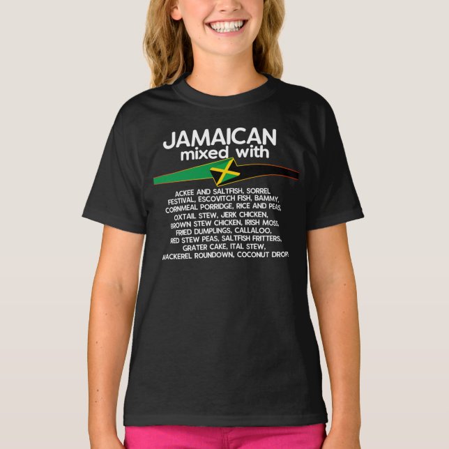 Jamaican Mixed With Jamaica Proud Group Matching T T-Shirt (Front)