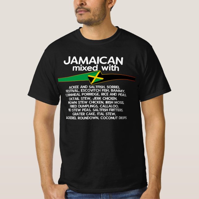 Jamaican Mixed With Jamaica Proud Group Matching T T-Shirt (Front)