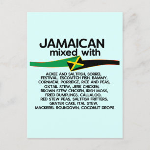 Jamaican Mixed With Jamaica Proud  Postcard