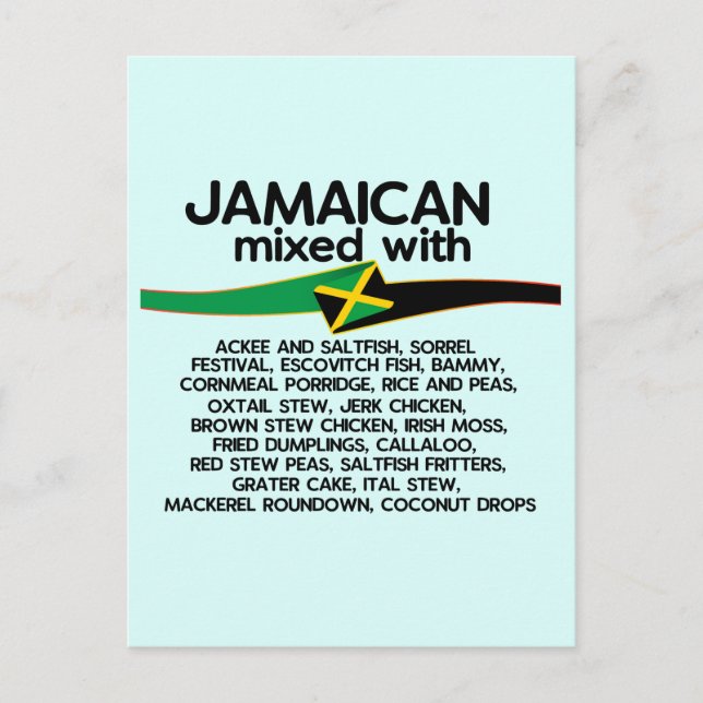 Jamaican Mixed With Jamaica Proud  Postcard (Front)