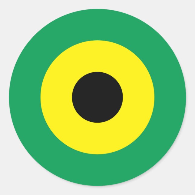 Jamaican Mod Round Sticker 2 (Front)