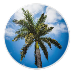 Jamaican Palm Tree Ceramic Knob