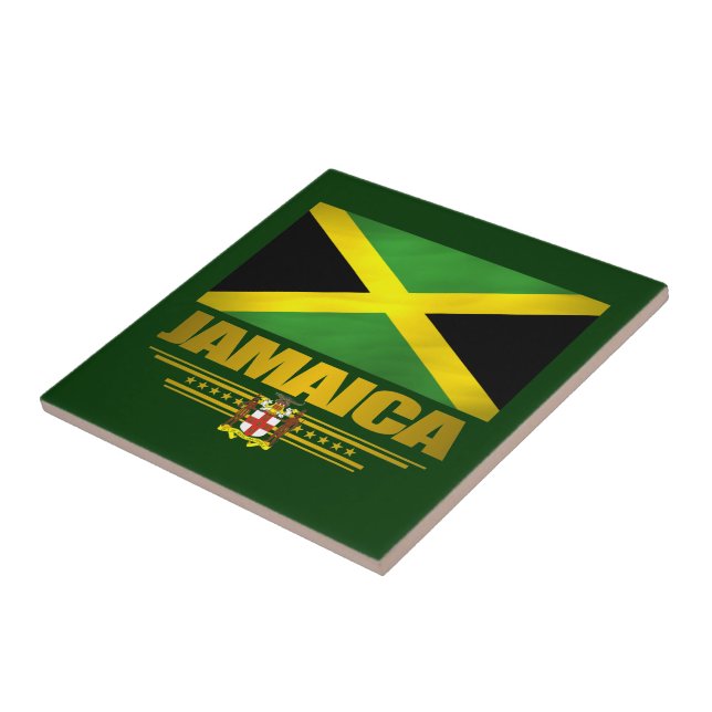 Jamaican Pride Ceramic Tile/Coaster Tile (Side)